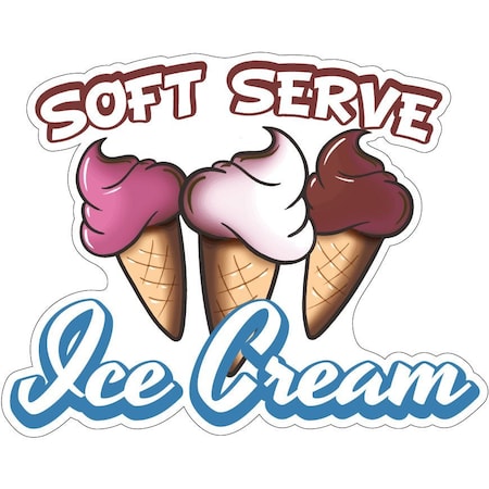 Soft Serve Ice Cream Decal Concession Stand Food Truck Sticker